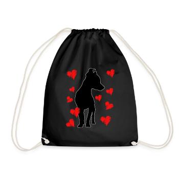 Hundefreund - Turnbeutel - Schwarz - Vorne