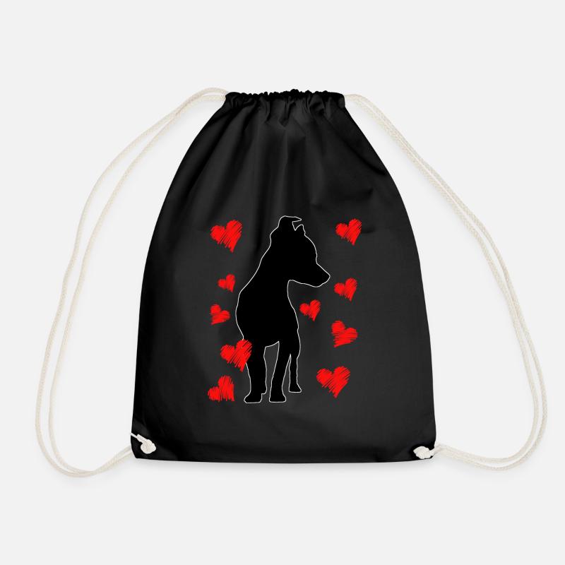 I love ratler - Drawstring Bag - black