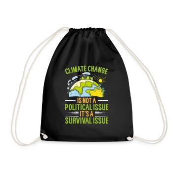 Le changement climatique est une question de survie - Sac de sport léger - noir - Devant
