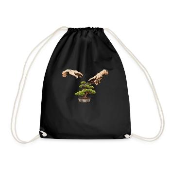 Fun Bonsai Tree Care Pruning Bonsai - Drawstring Bag - black - Front