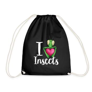 Insect collectors, insects, beetle lovers, entomologists - Drawstring Bag - black - Front