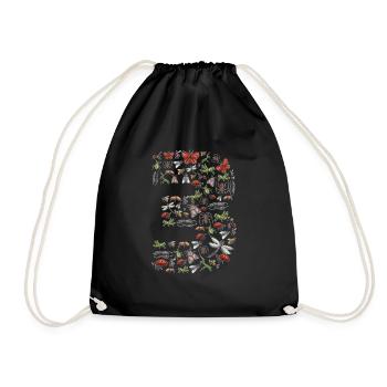 Insect collectors, insects, beetle lovers, entomologists - Drawstring Bag - black - Front