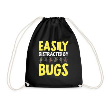 Insect collectors, insects, beetle lovers, entomologists - Drawstring Bag - black - Front