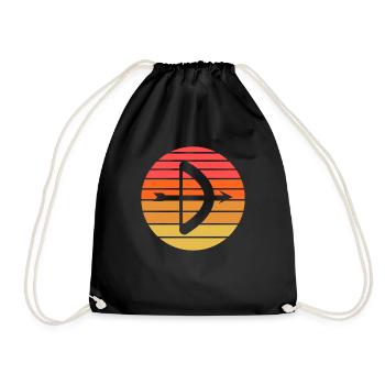 Archery Gift Saying Archery - Drawstring Bag - black - Front