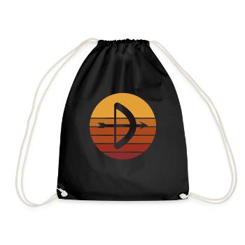 Archery Gift Saying Archery - Drawstring Bag - black - Front