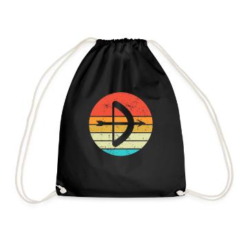 Archery Gift Saying Archery - Drawstring Bag - black - Front