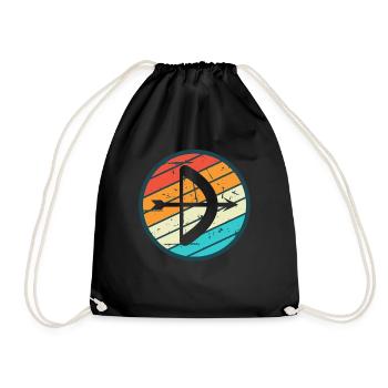 Cadeau de tir à l’arc Dire tir à l’arc - Sac de sport léger - noir - Devant