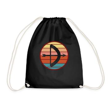 Archery Gift Saying Archery - Drawstring Bag - black - Front