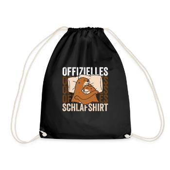 Offizielles Schlafshirt - Turnbeutel - Schwarz - Vorne