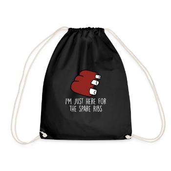 Spare Ribs Food Lover Grilling BBQ Ribs Barbecue - Drawstring Bag - black - Front