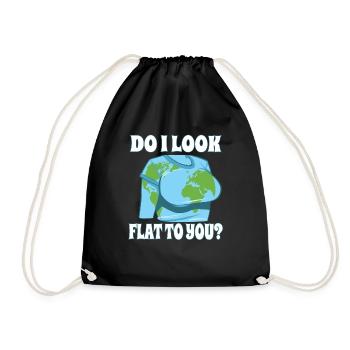 Drôle de Terre plate ai-je l’air plate pour toi - Sac de sport léger - noir - Devant