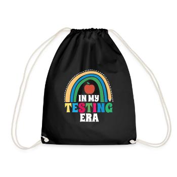 Testing Day Shool Teacher Student Rainbow - Turnbeutel - Schwarz - Vorne