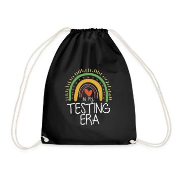 Testing Day Funny Student Teacher Teaching - Turnbeutel - Schwarz - Vorne