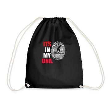 Ski accessories for skiers - Drawstring Bag - black - Front