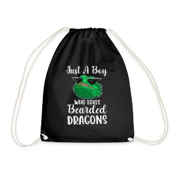 Juste un garçon qui aime l’amant lézard des dragons barbus - Sac de sport léger - noir - Devant