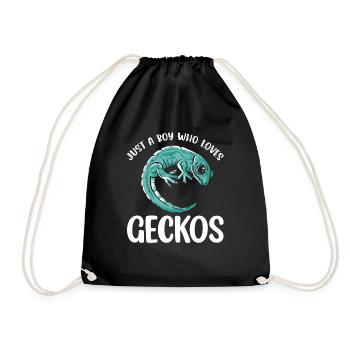 Juste un garçon qui aime les geckos Lézard Amoureux des reptiles - Sac de sport léger - noir - Devant