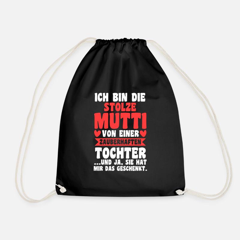Mutter Tochter Muttertag Mama - Turnbeutel - Schwarz
