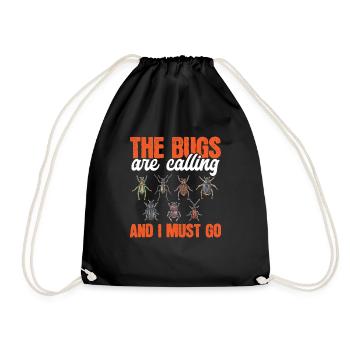 Insect collectors, insects, beetle lovers, entomologists - Drawstring Bag - black - Front