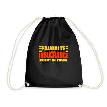 Favorite Insurance Agent In Town Insurance Broker - Turnbeutel - Schwarz - Vorne