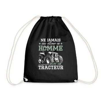 Ne Jamais Sous-Estimer Un Homme Avec Un Tracteur - Sac de sport léger - noir - Devant