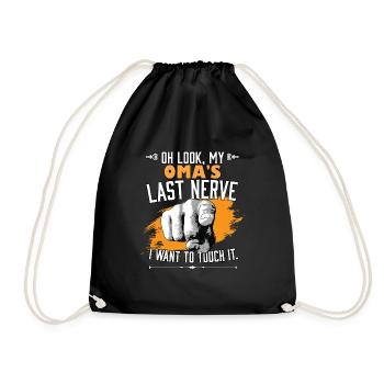 Look My Grandma's Last Nerve Funny Grandmother Family - Drawstring Bag - black - Front