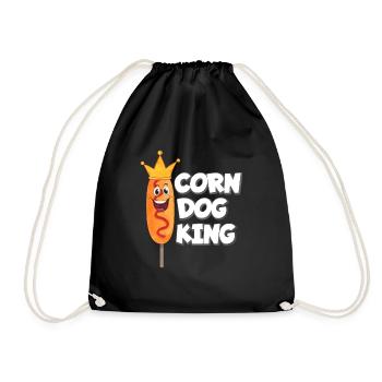 Corn Dog King - Drawstring Bag - black - Front