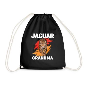 Jaguar Oma - Turnbeutel - Schwarz - Vorne
