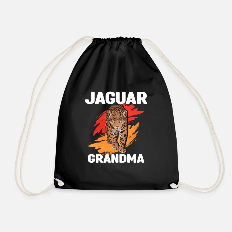 Jaguar Oma - Turnbeutel - Schwarz