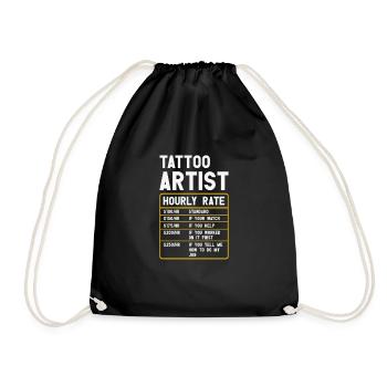 Tattoo Artist Funny Tattoo Tattooist Tattoo Lover - Drawstring Bag - black - Front