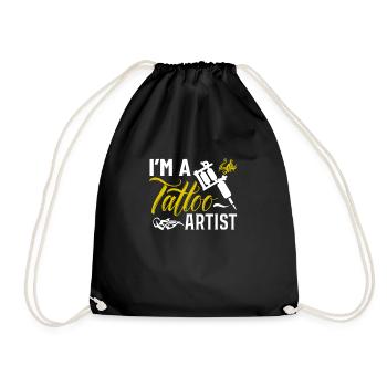 Tattoo Artist Funny Tattoo Tattooist Tattoo Lover - Drawstring Bag - black - Front