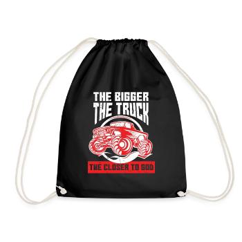 The Bigger The Truck The Closer To God - Turnbeutel - Schwarz - Vorne