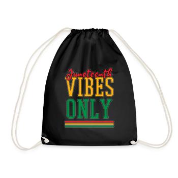 1865 Celebrate Juneteenth Vibes Black History - Drawstring Bag - black - Front