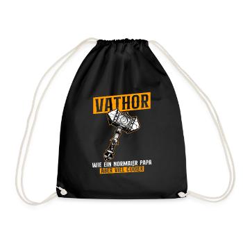 VATHOR Wie Ein Normaler Papa Aber Viel Cooler - Turnbeutel - Schwarz - Vorne