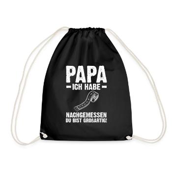 Vater Vatertag Papa - Turnbeutel - Schwarz - Vorne
