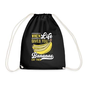 When Live Gives You Bananas Fruit - Drawstring Bag - black - Front