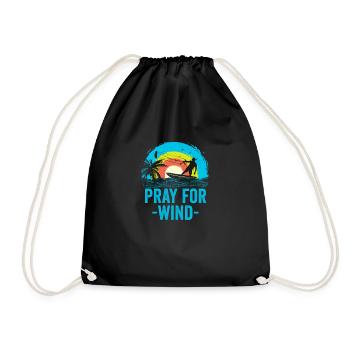 Kitesurfing Kiteboarding Kite Surfer Kitesurfer - Drawstring Bag - black - Front