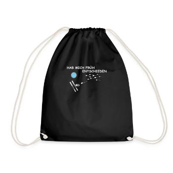 Ski accessories for skiers - Drawstring Bag - black - Front