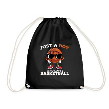 Basketball - Turnbeutel - Schwarz - Vorne