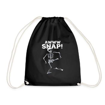One Leg Joke Humor Gift - Drawstring Bag - black - Front