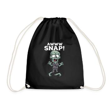One Leg Joke Humor Gift - Drawstring Bag - black - Front