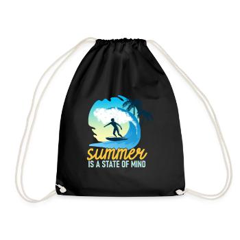 Sommer ist ein Geisteszustand - Turnbeutel - Schwarz - Vorne