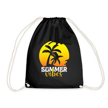 Sommer-Vibes - Turnbeutel - Schwarz - Vorne