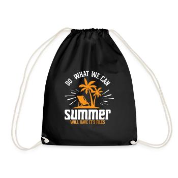 Wir tun, was wir können Der Sommer wird seine Akte - Turnbeutel - Schwarz - Vorne