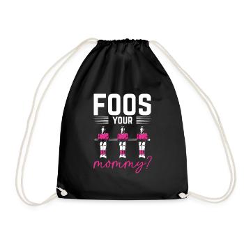 Foos Your Mommy Table Soccer Foosball Femmes - Sac de sport léger - noir - Devant