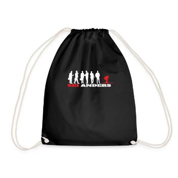 Ski accessories for skiers - Drawstring Bag - black - Front