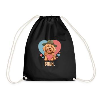 Goldendoodle Papa Chien mignon Maman Doodle Mama Chien - Sac de sport léger - noir - Devant