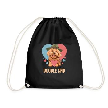 Doodle Dad Goldendoodle Mignon Chien Papa Chien Amoureux - Sac de sport léger - noir - Devant