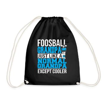 Cool Foosball Grandfather Table Soccer Player Men - Turnbeutel - Schwarz - Vorne