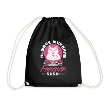 Mukbang et Sushi - Sac de sport léger - noir - Devant