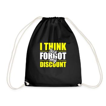 Rentner Rente Dont Forget My Discount - Turnbeutel - Schwarz - Vorne